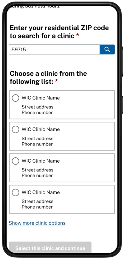 An animated GIF of the clickable prototype we used during usability testing with participants.