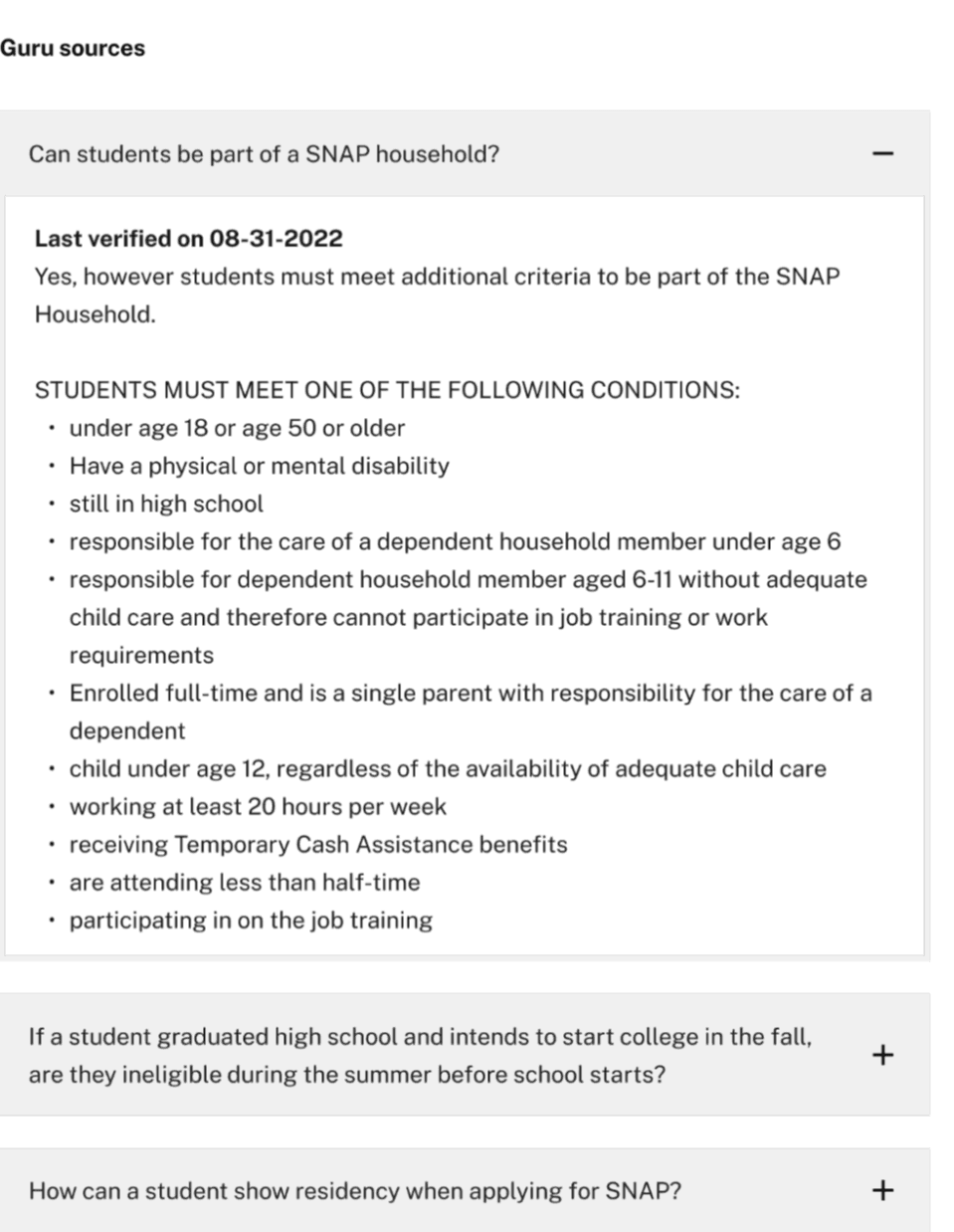A screenshot of the AI's citation.