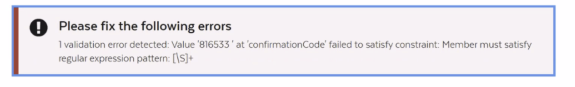 A screenshot of an error message with a string of code and jargon that isn't easily readable to the typical user.