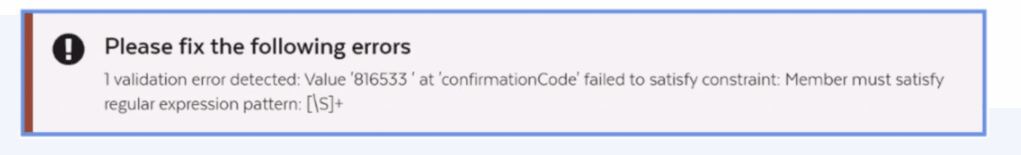 A screenshot of an error message with a string of code and jargon that isn't easily readable to the typical user.