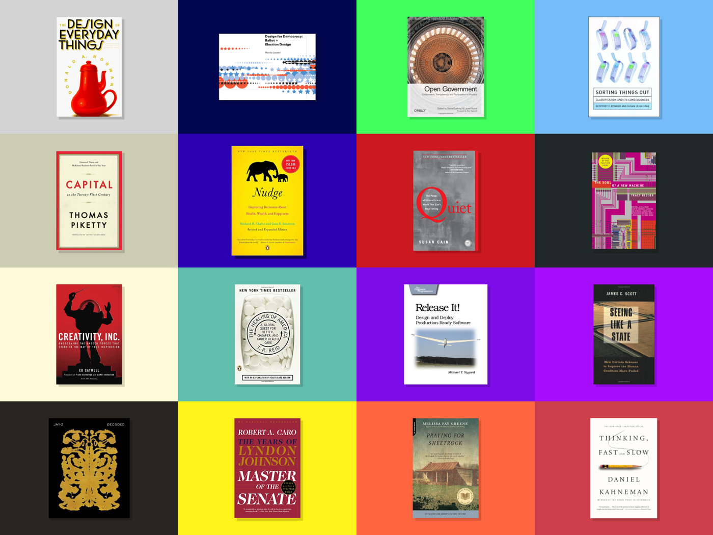 A collage of book covers for recommendations from Nava staff.