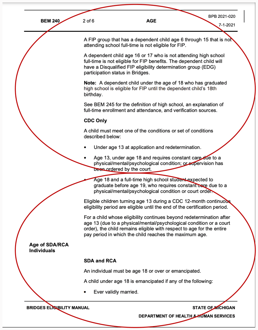 A screenshot of a document divided into chunks that are roughly 500 words.